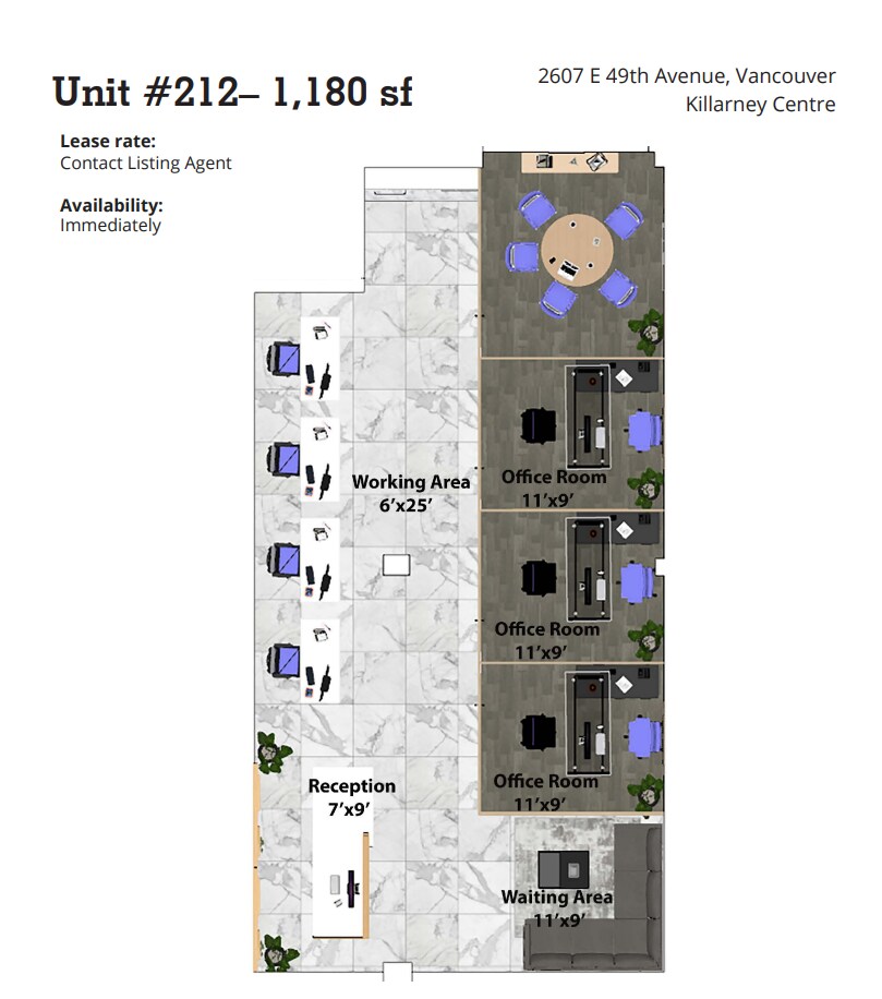 2605-2689 49th Ave E, Vancouver, BC for lease Floor Plan- Image 1 of 1