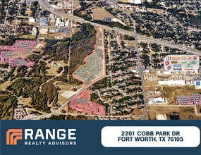 2201 Cobb Park dr, Fort Worth, TX - aerial  map view