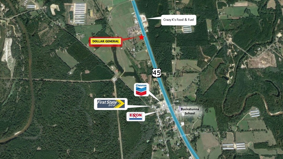 1842 Highway 45 S, Buckatunna, MS for sale - Aerial - Image 1 of 1