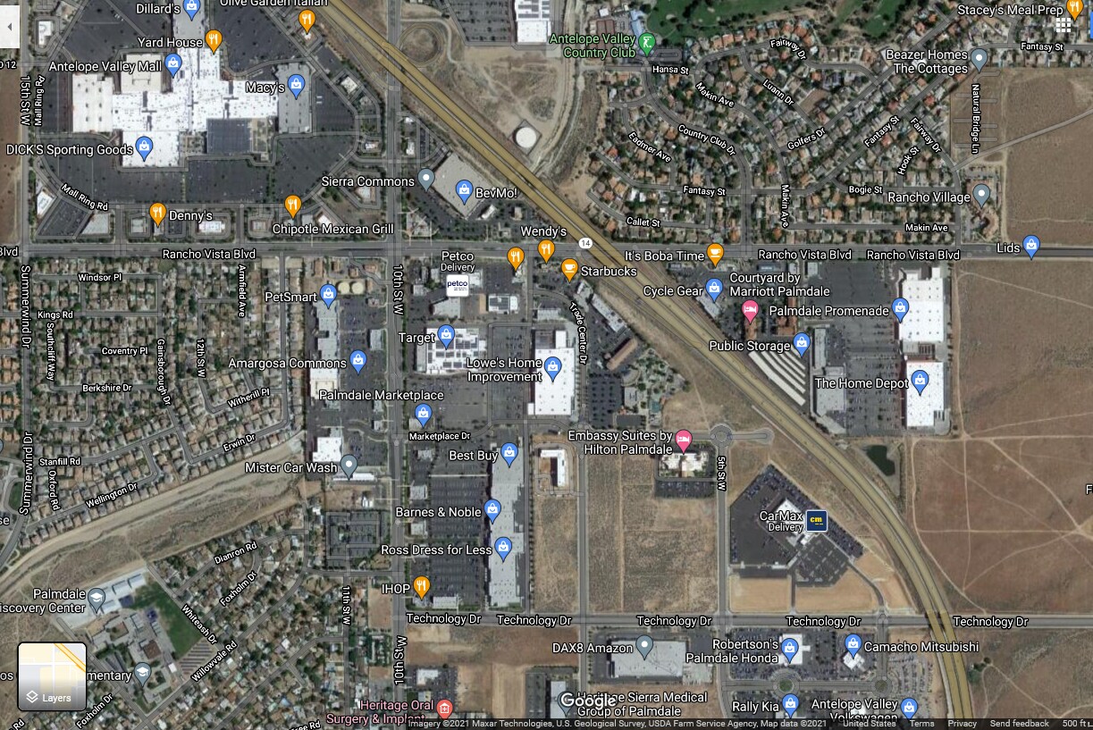 Antelope Valley Mall Map 5Th St, Palmdale, Ca 93551 | Loopnet