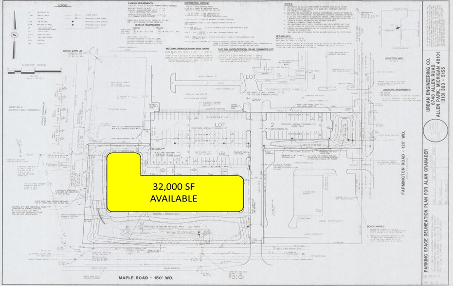 Maple Rd, West Bloomfield, MI for lease - Site Plan - Image 2 of 3