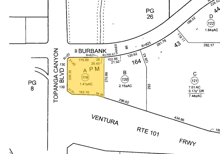 5550 Topanga Canyon Blvd, Woodland Hills, CA for lease - Plat Map - Image 2 of 14