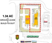 1.3ac Site across from Walmart, ALDI, Menards - Drive Through Restaurant