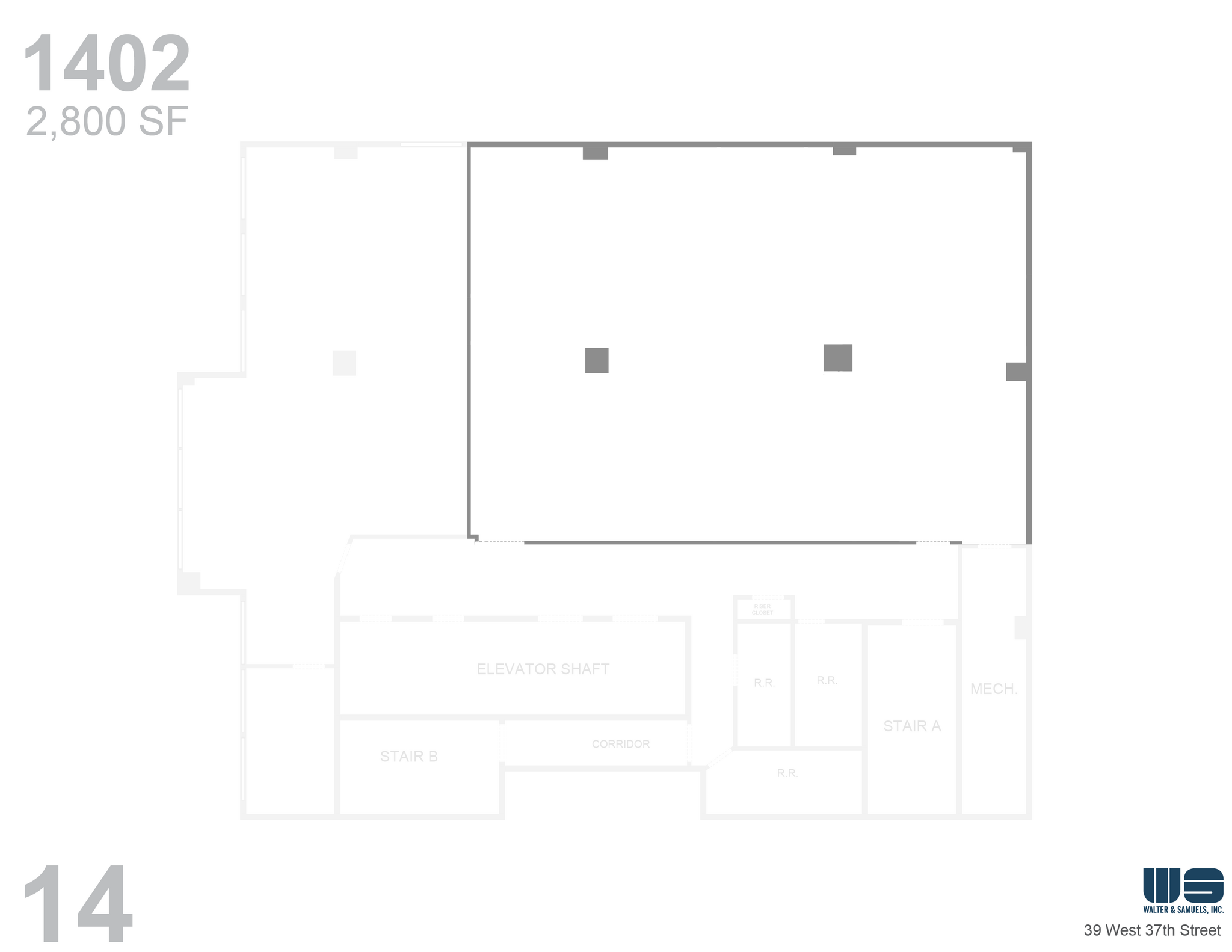 39-43 W 37th St, New York, NY for lease Floor Plan- Image 1 of 4