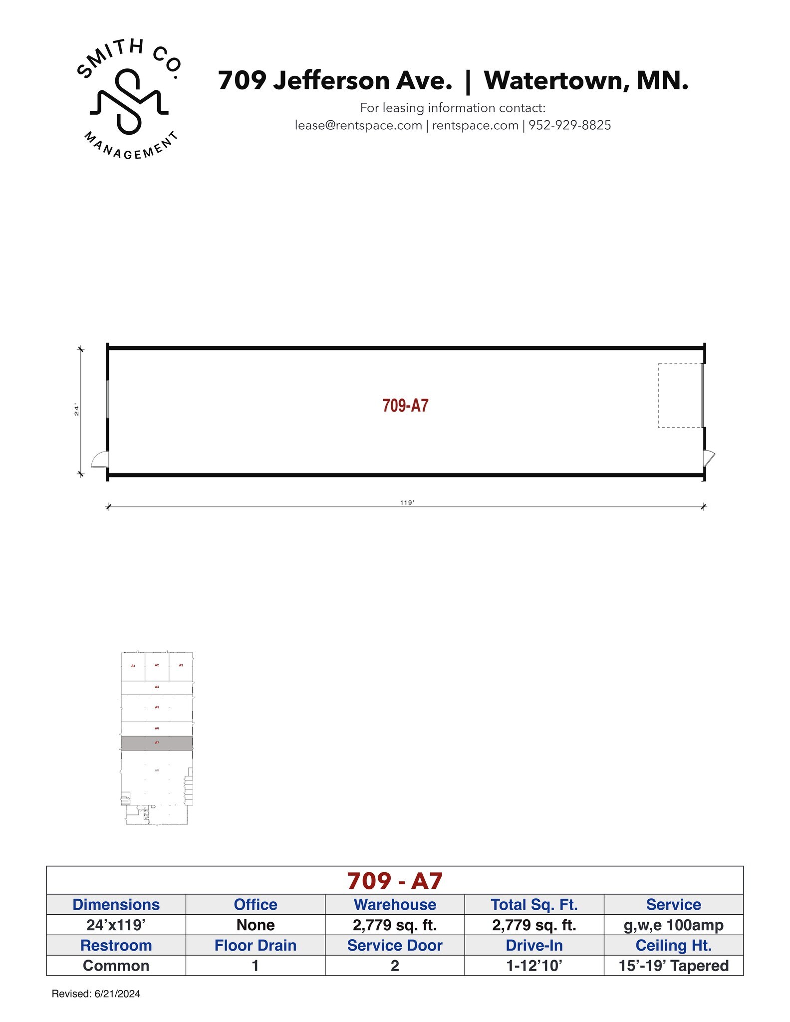 701-709 Jefferson Ave SW, Watertown, MN for lease Site Plan- Image 1 of 1