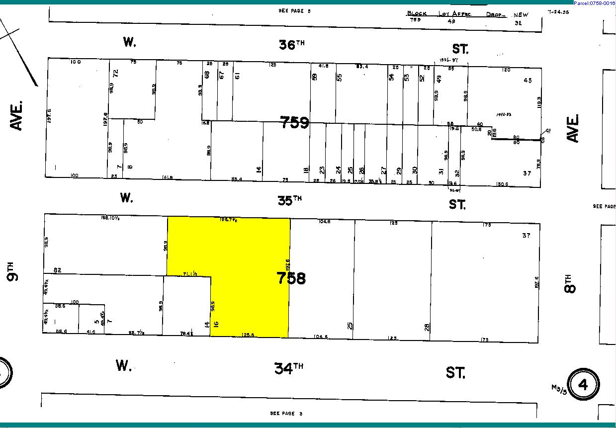 333 W 34th St, New York, NY for lease Plat Map- Image 1 of 2