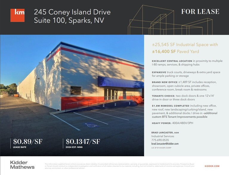 245 Coney Island Dr, Sparks, NV for lease - Building Photo - Image 1 of 3