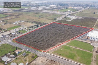 2105 Airport Way, Manteca, CA - aerial  map view