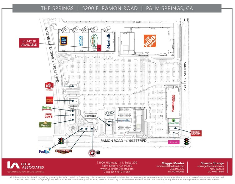 5200 E Ramon Rd, Palm Springs, CA for lease - Site Plan - Image 3 of 10