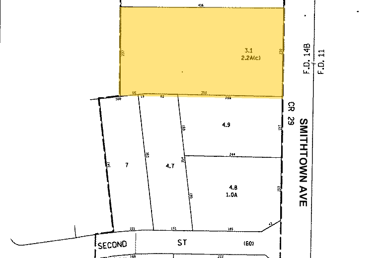 2200 Smithtown Ave, Ronkonkoma, NY for sale - Plat Map - Image 2 of 7