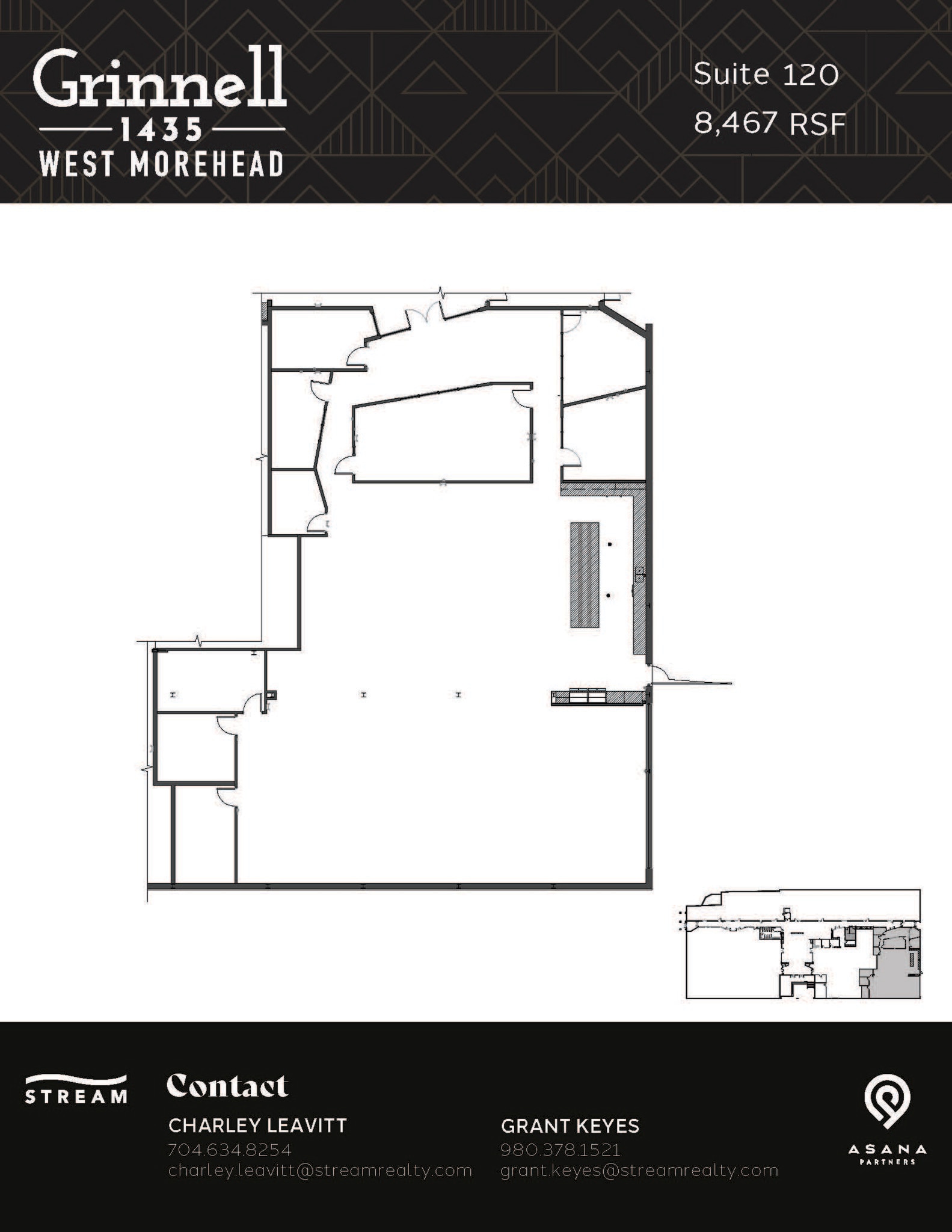 1435 W Morehead St, Charlotte, NC for lease Floor Plan- Image 1 of 2