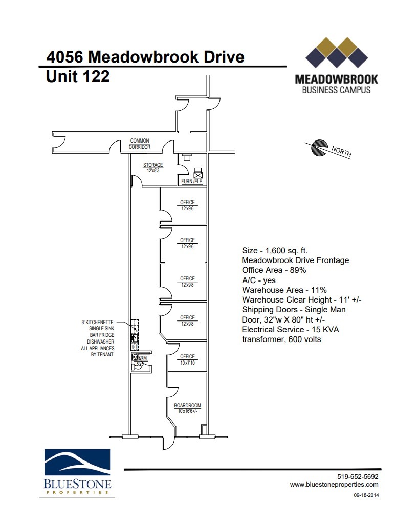 4056 Meadowbrook Dr, London, ON for lease Floor Plan- Image 1 of 1