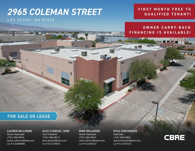 2965 Coleman St, North Las Vegas, NV for lease - Aerial - Image 1 of 27