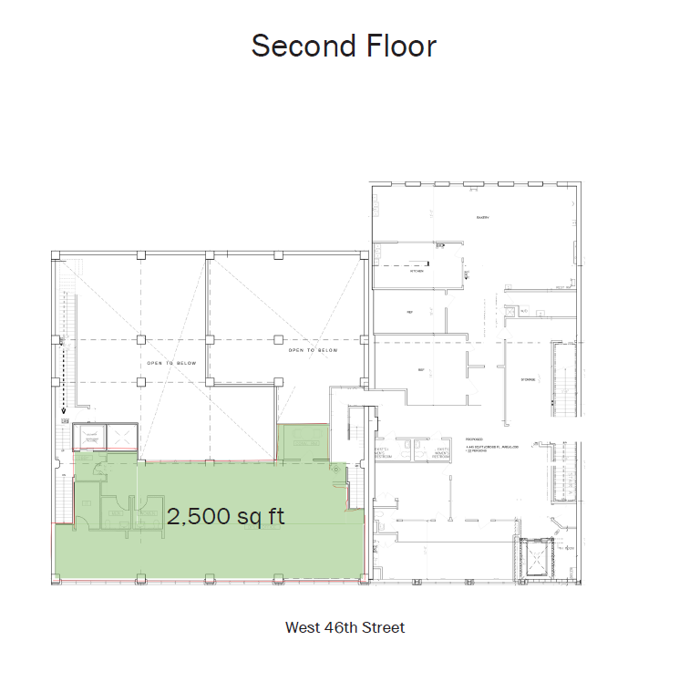 621-625 W 46th St, New York, NY for lease Floor Plan- Image 1 of 6