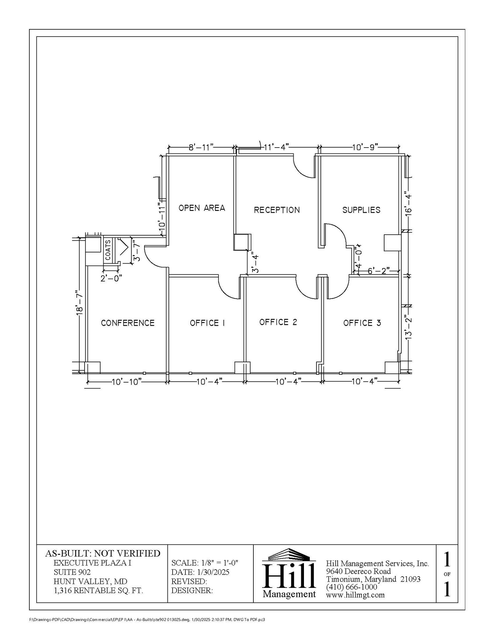 11350 McCormick Rd, Hunt Valley, MD for lease Floor Plan- Image 1 of 1