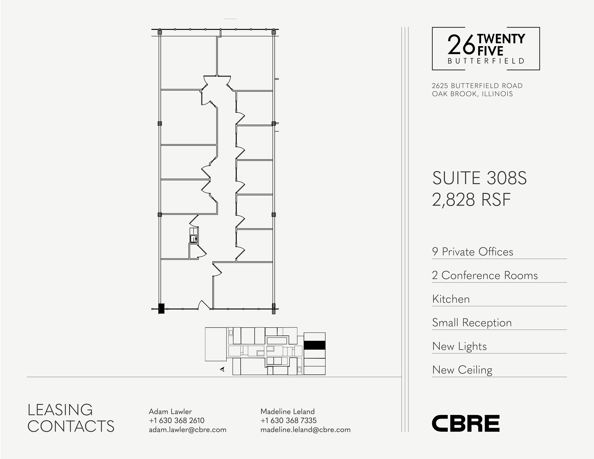 2625 Butterfield Rd, Oak Brook, IL for lease Floor Plan- Image 1 of 5