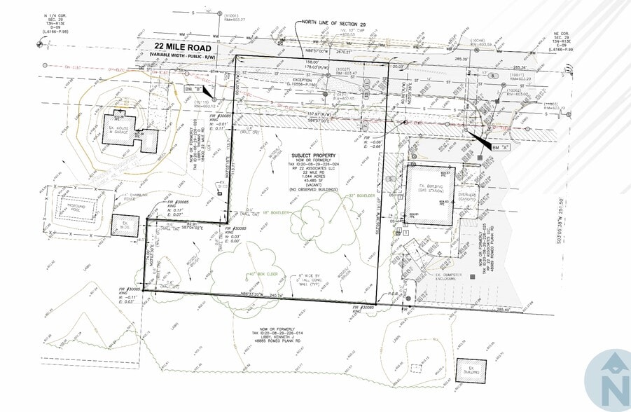 22 Mile Rd & Romeo Plank Rd Rd, Macomb Township, MI for lease - Plat Map - Image 2 of 2