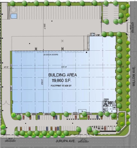 322 W Jurupa Ave, Bloomington, CA for lease - Site Plan - Image 2 of 2