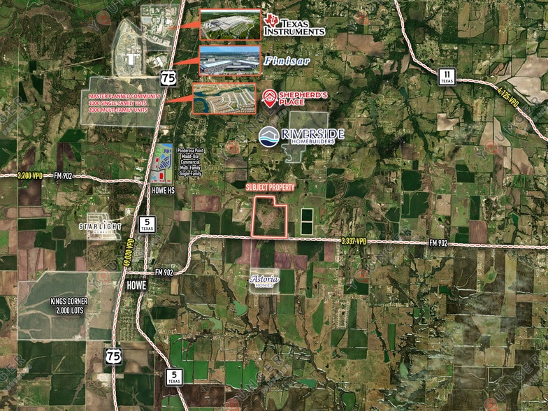 180 AC FM 902 and Bennett Rd., Howe, TX for sale - Aerial - Image 3 of 4