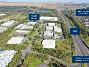 Rassau Industrial Estate, Ebbw Vale, BGW - aerial  map view