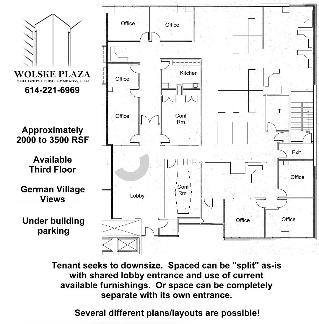 580 S High St, Columbus, OH for lease Floor Plan- Image 1 of 14