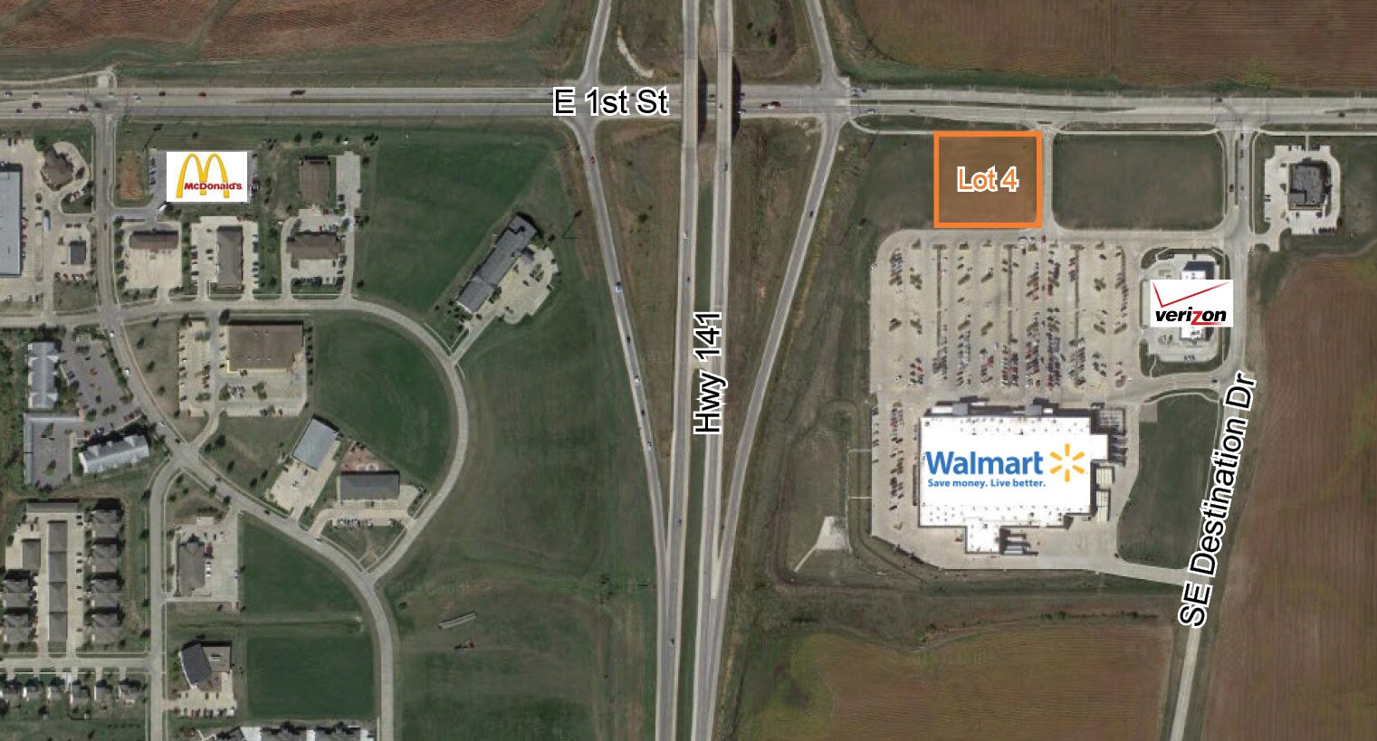 2080 E 1st St, Grimes, IA for sale Aerial- Image 1 of 1