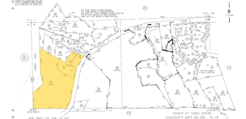 42975 Sierra Dr, Three Rivers, CA for sale - Plat Map - Image 1 of 1