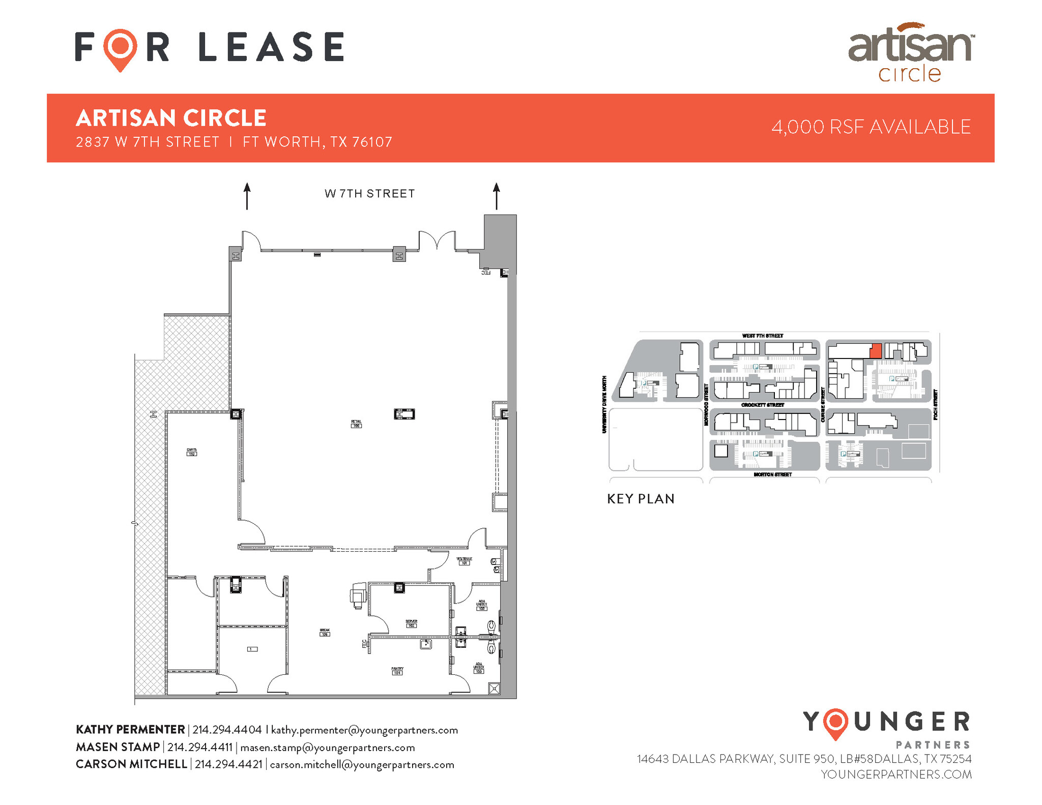 2973 W 7th St, Fort Worth, TX for lease Floor Plan- Image 1 of 6