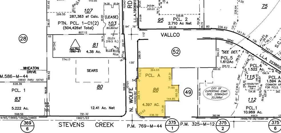 10080 N Wolfe Rd, Cupertino, CA for lease - Plat Map - Image 2 of 2