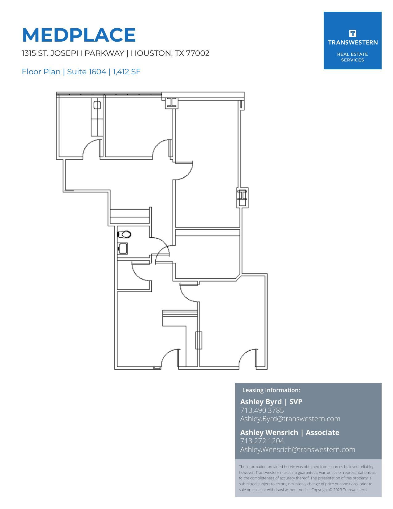 1315 St Joseph Pky, Houston, TX for lease Floor Plan- Image 1 of 2