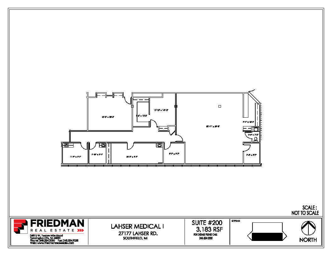 27177 Lahser Rd, Southfield, MI for lease Floor Plan- Image 1 of 2