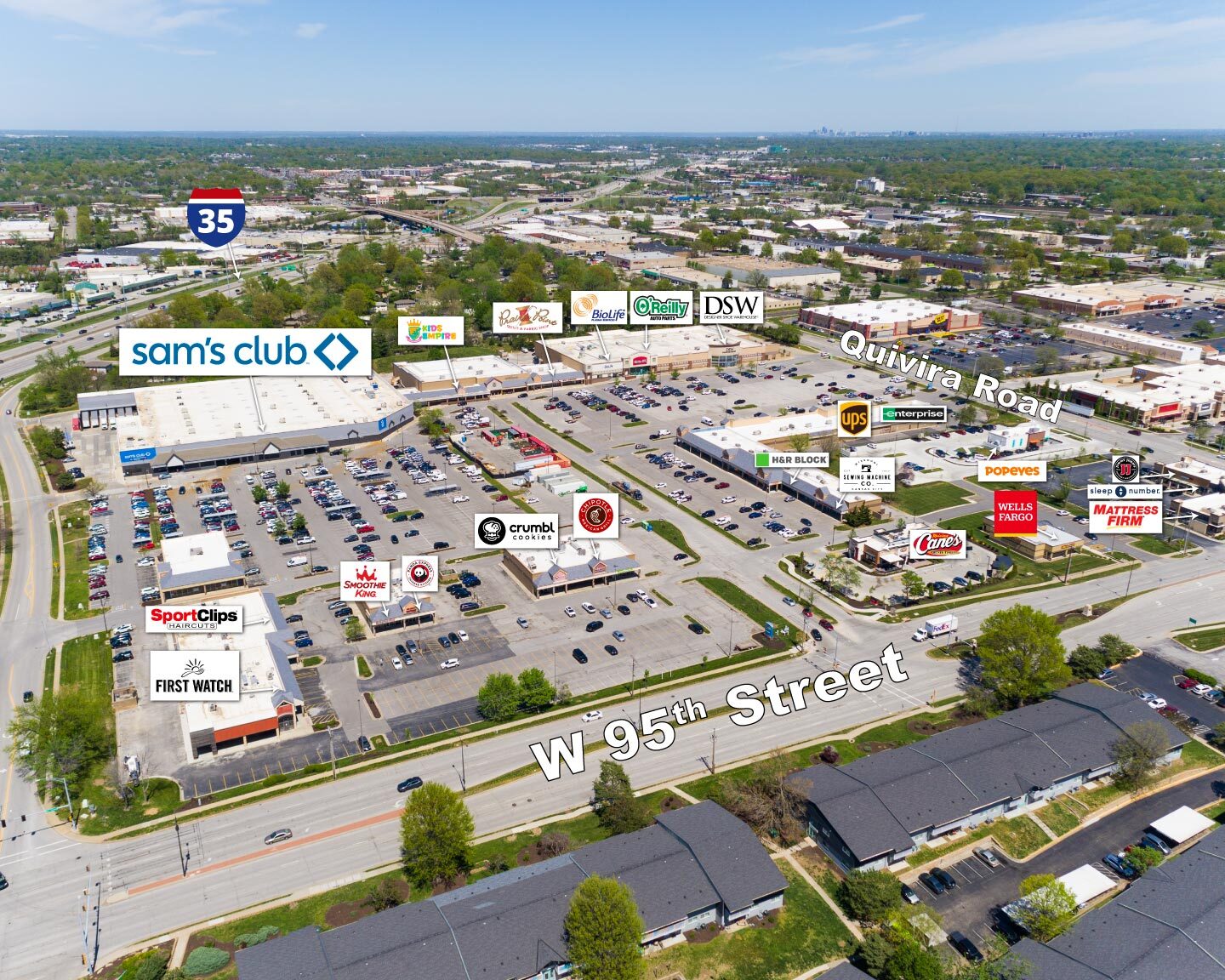 12200 W 95th St, Lenexa, KS for lease Aerial- Image 1 of 7