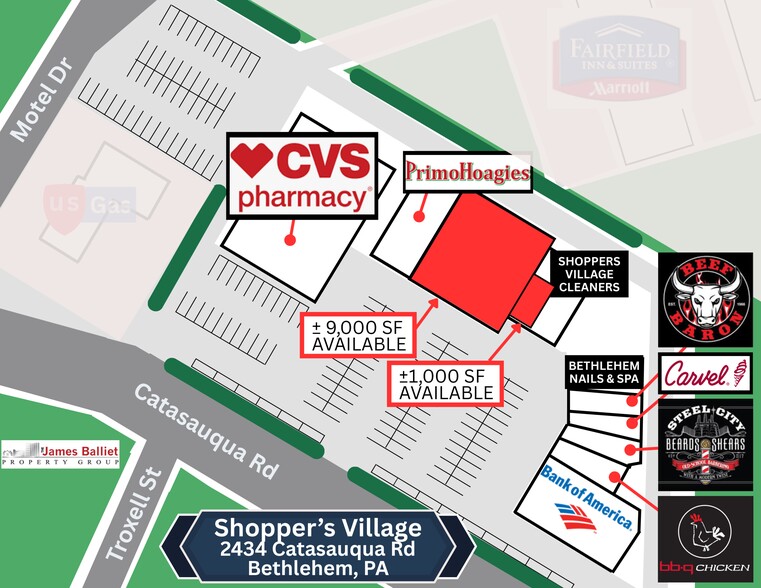 2404-2434 Catasauqua Rd, Bethlehem, PA for lease - Site Plan - Image 1 of 11