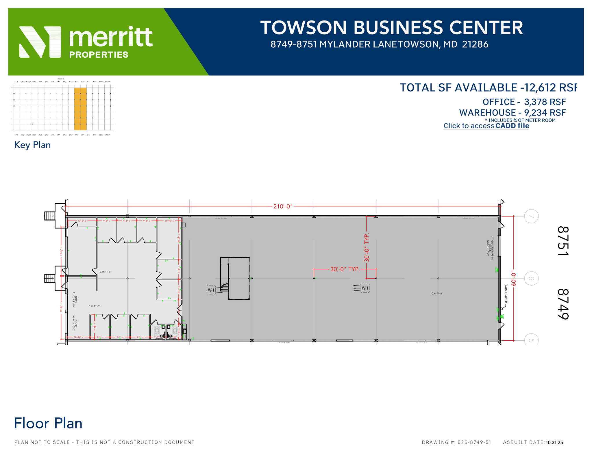 8701-8739 Mylander Ln, Towson, MD for lease Floor Plan- Image 1 of 2