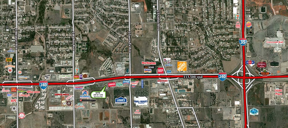 208 W I 240 Service Rd, Oklahoma City, OK for sale - Aerial - Image 3 of 3