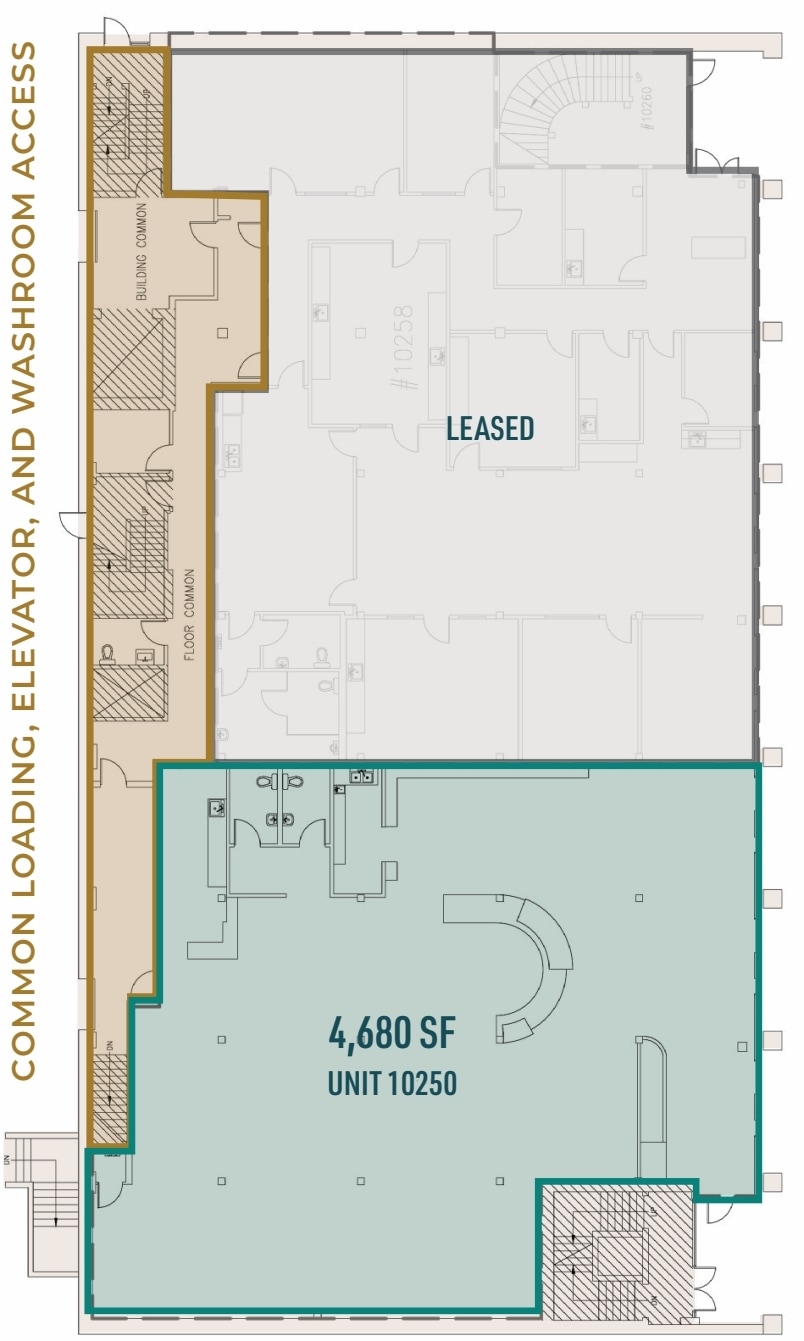 10248-10260 106th St NW, Edmonton, AB for lease Floor Plan- Image 1 of 3