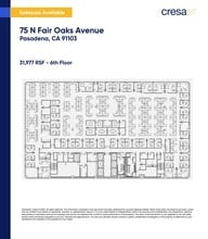 75 N Fair Oaks Ave, Pasadena, CA for lease Typical Floor Plan- Image 1 of 1