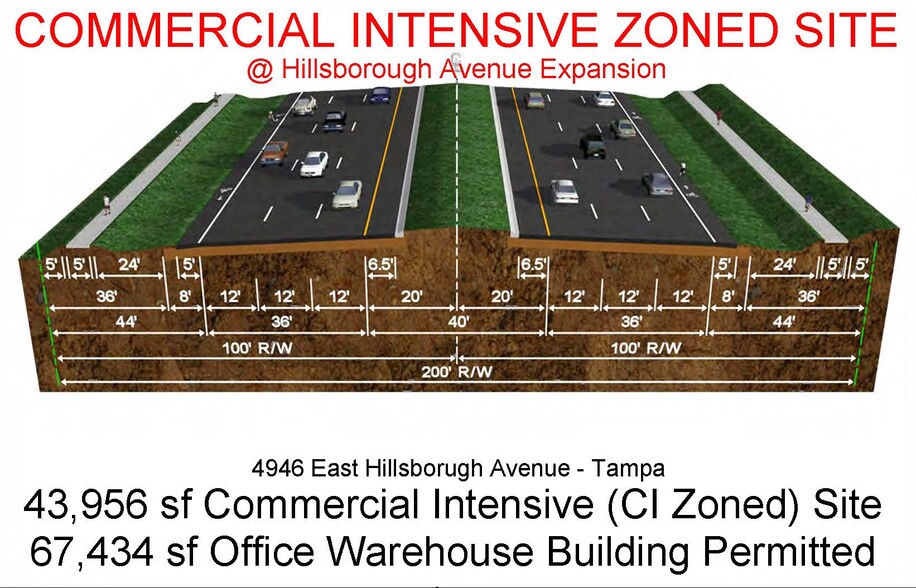 Commercial Intensive Site 4946 East Hillsborough, Tampa, FL for sale - Aerial - Image 1 of 1