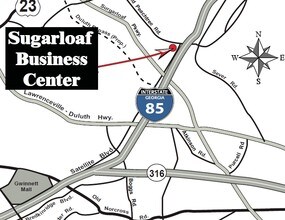 1855 Satellite Blvd, Duluth, GA - AERIAL map view