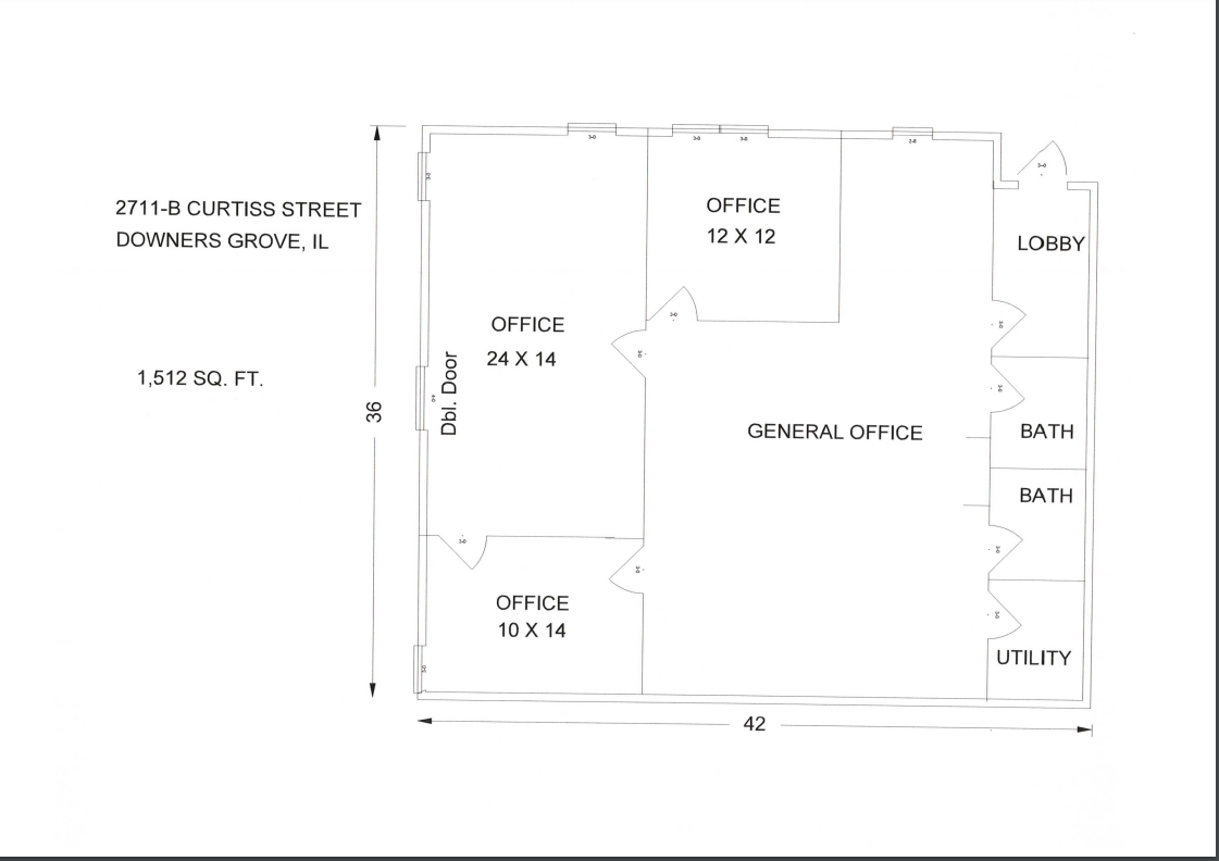 2711-2755 Curtiss St, Downers Grove, IL for lease Floor Plan- Image 1 of 1