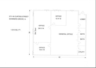 2711-2755 Curtiss St, Downers Grove, IL for lease Floor Plan- Image 1 of 1