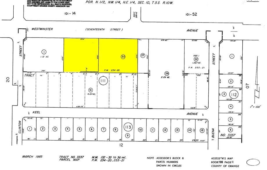 12630 Westminster Ave, Garden Grove, CA for lease - Plat Map - Image 2 of 5