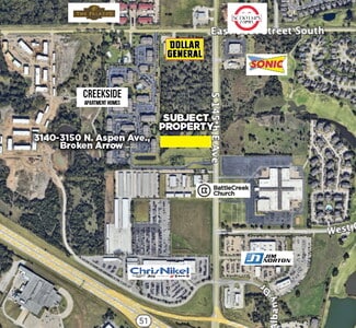More details for 3140-3150 N Aspen Ave, Broken Arrow, OK - Land for Sale
