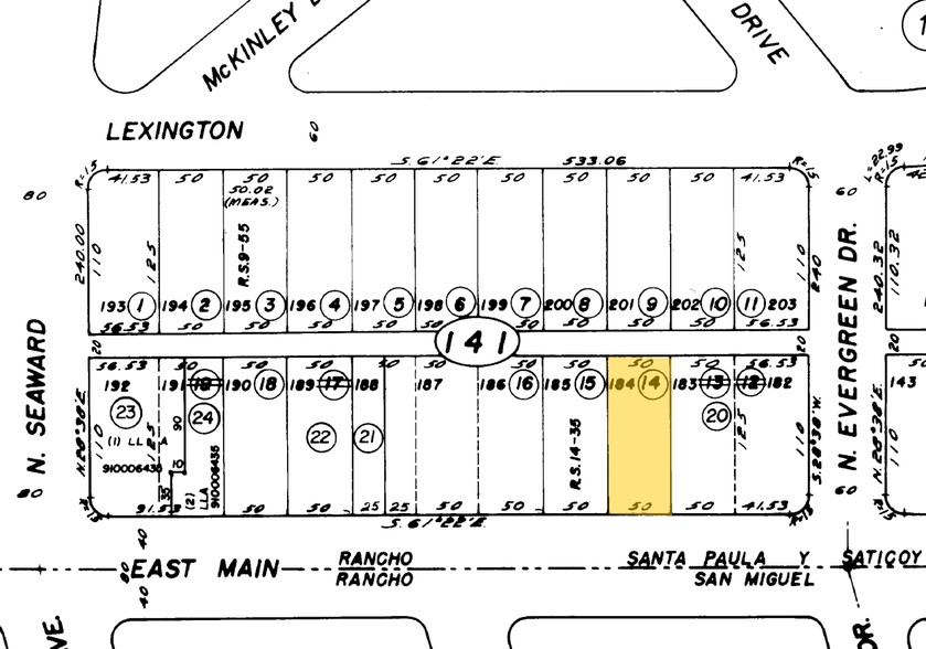 2415-2419 E Main St, Ventura, CA for sale - Plat Map - Image 1 of 1