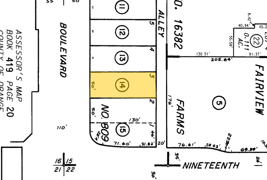 1902 Harbor Blvd, Costa Mesa, CA for sale - Plat Map - Image 1 of 1