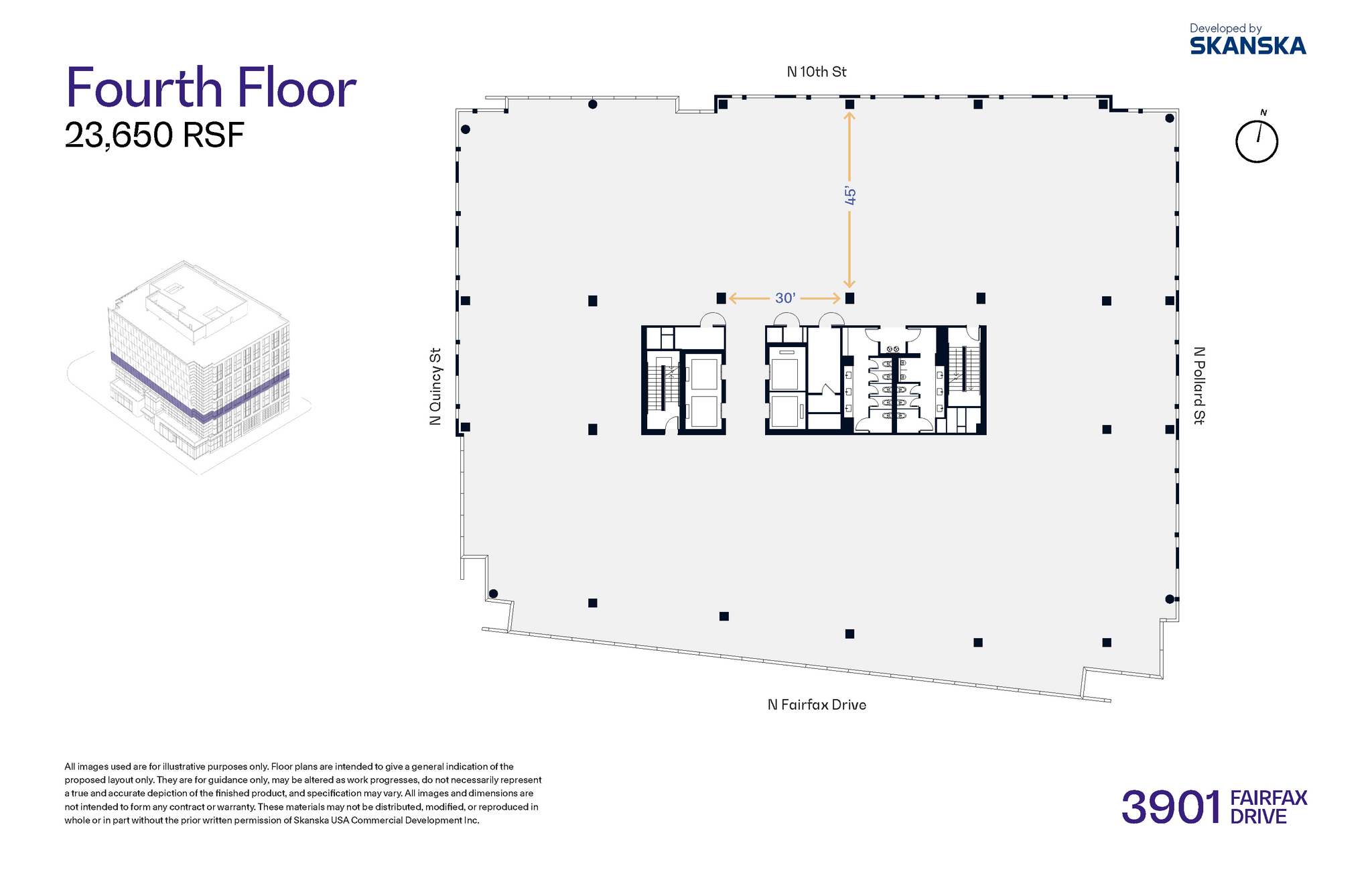 3901 N Fairfax Dr, Arlington, VA for lease Floor Plan- Image 1 of 4