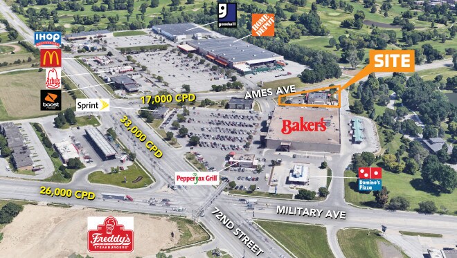 7051 Ames Ave, Omaha, NE for sale - Aerial - Image 1 of 1