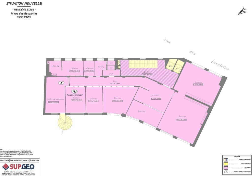 14 Rue Des Reculettes, Paris, PAR 75013 - Unit Lot 9e - - Floor Plan - Image 1 of 5