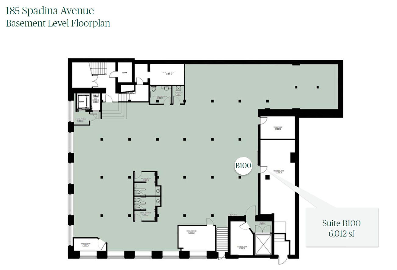 185 Spadina Ave, Toronto, ON for lease Floor Plan- Image 1 of 1