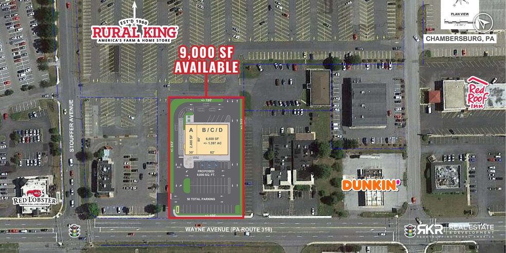 1030 Wayne Ave, Chambersburg, PA for lease - Site Plan - Image 1 of 3
